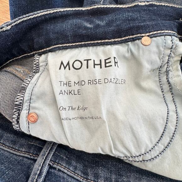 Mother Denim Mid Rise Dazzler Ankle On The Edge Size 25 - Picture 6 of 11